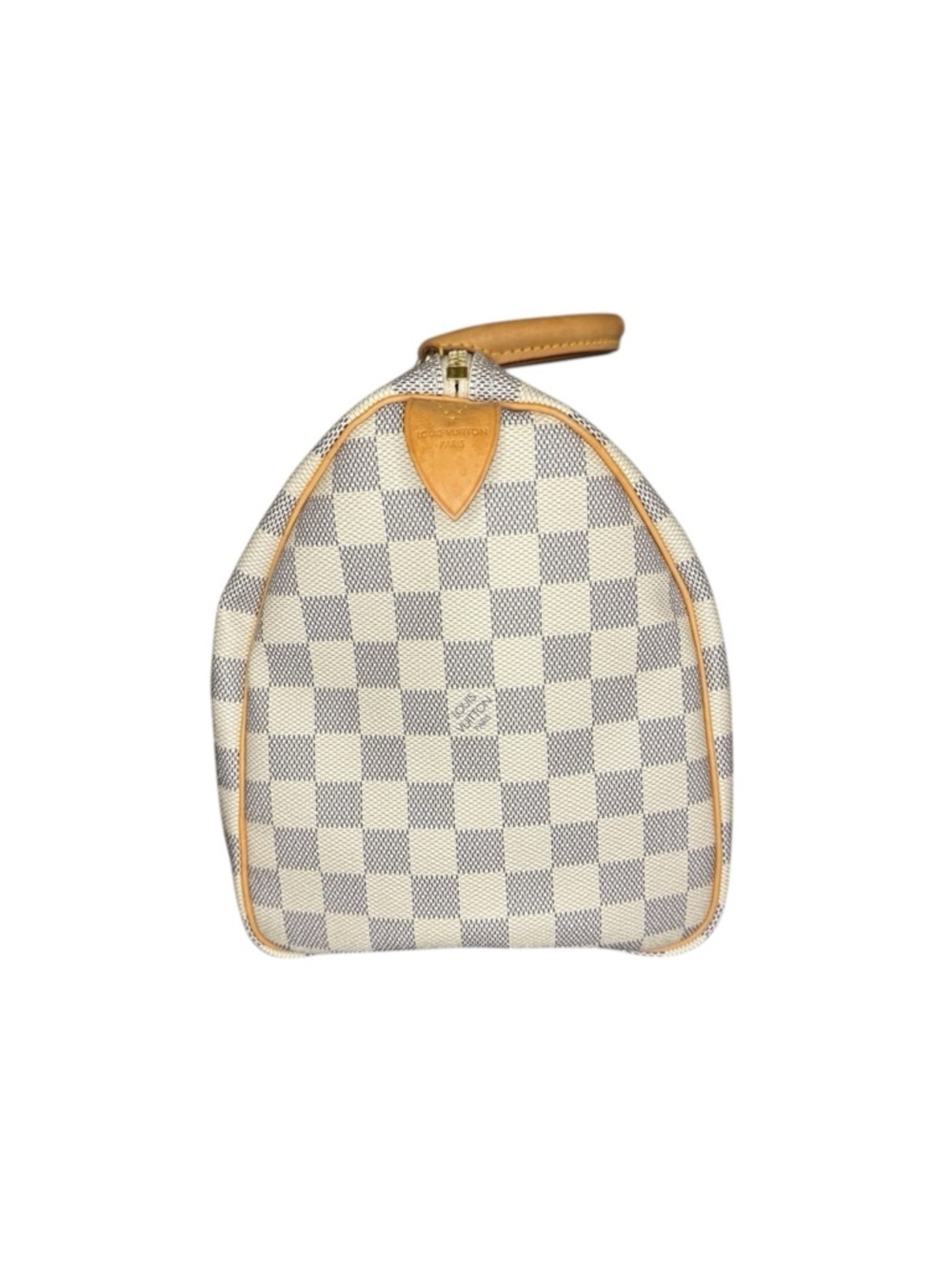 Louis Vuitton Damier Azur Speedy 30 Bag in White and Tan Excellent Condition - Picture 4 of 11